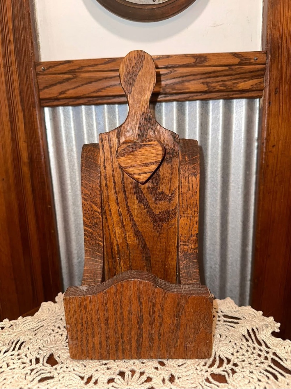 Vintage wooden farmhouse style organizer